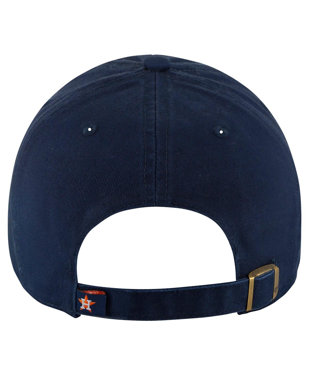 47 Brand Men's Navy/orange Houston Astros Clean Up Adjustable Hat In Navy,orange
