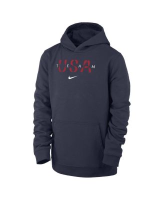 Nike - Big Boys and Girls Navy Team USA Club Fleece Pullover Hoodie