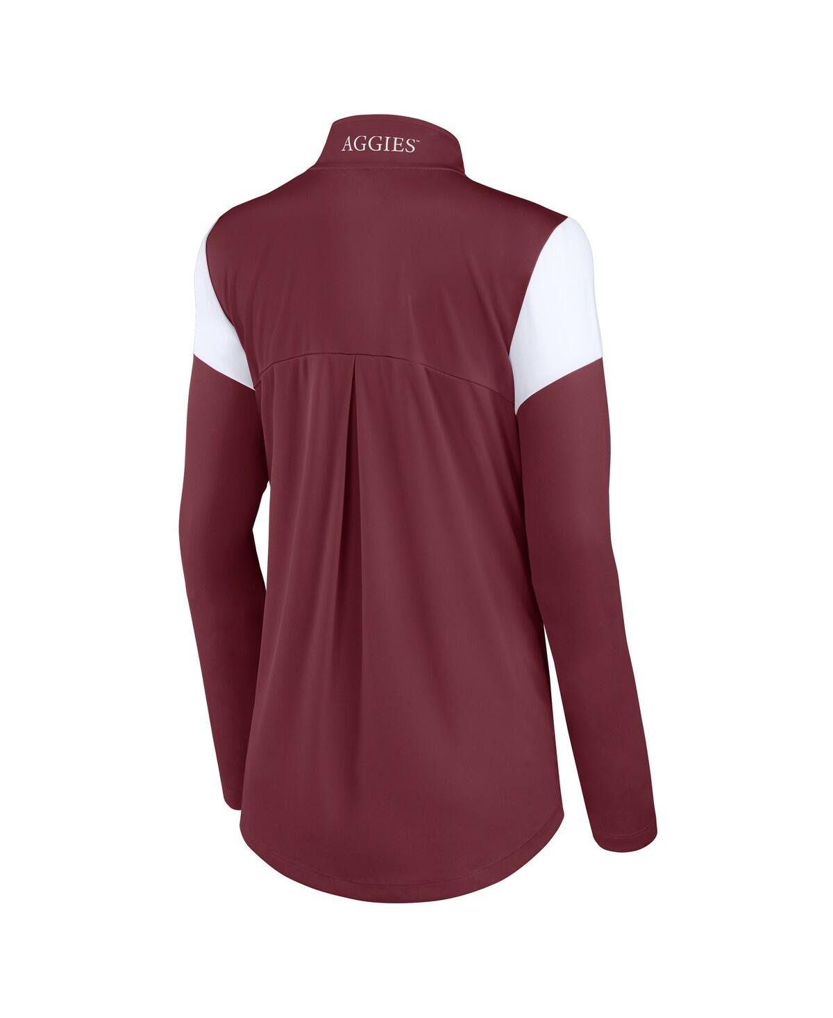 Fanatics Women's Maroon Texas A&m Aggies Block Party Quarter-zip Top In Maroon