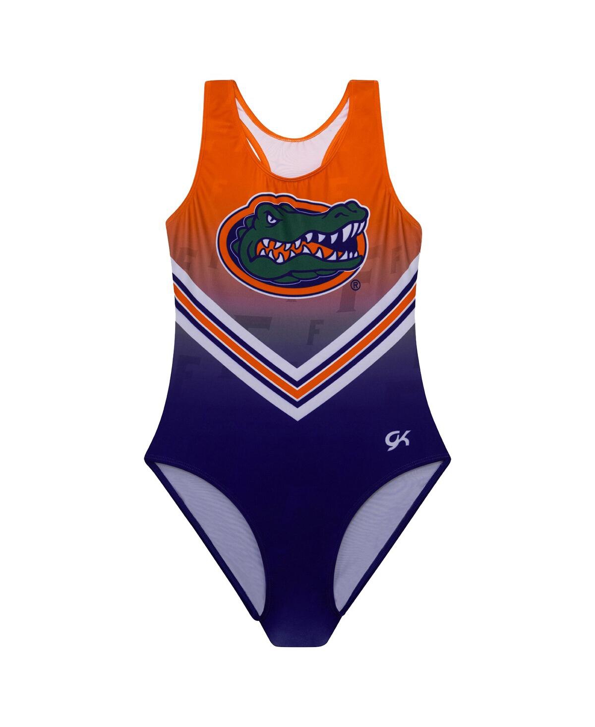 GK ELITE BIG GIRLS ROYAL FLORIDA GATORS ELITE SPIRIT LEOTARD 