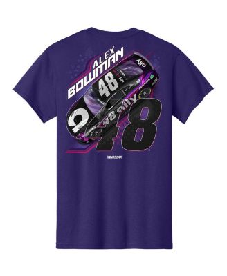 Men's Purple Alex Bowman Car T-Shirt