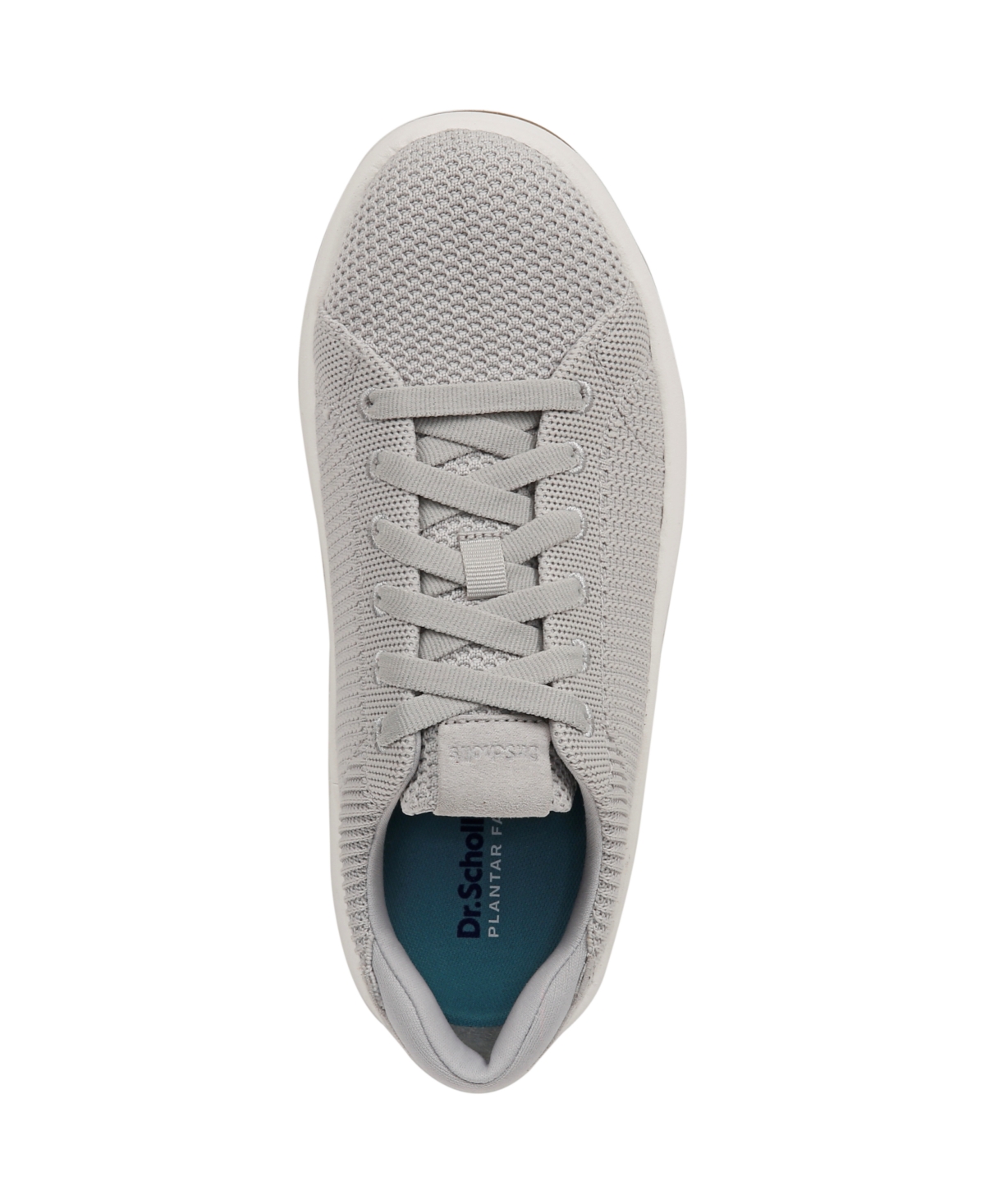 Shop Dr. Scholl's Women's Feel Nice Plantar Faciitis Lace Up Sneakers In Vapor Grey Fabric