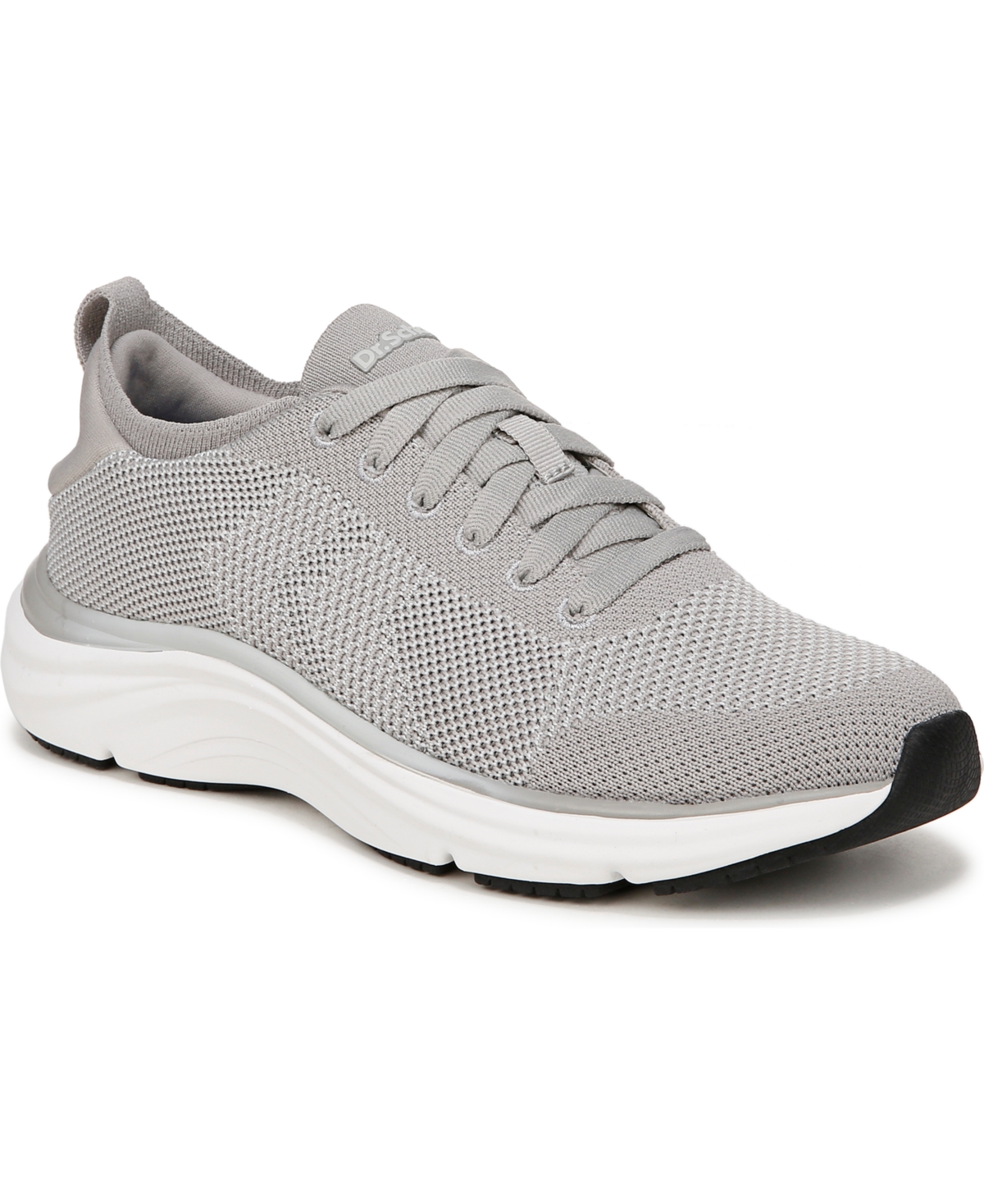 Shop Dr. Scholl's Women's Feel Support Washable Lace Up Sneakers In Light Grey Fabric