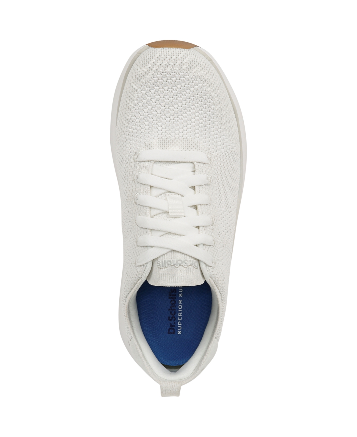 Shop Dr. Scholl's Women's Feel Support Washable Lace Up Sneakers In White Fabric
