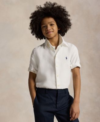 Boys 8-20 Short-Sleeve Linen Shirt