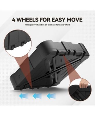 Heavy-Duty HDPE Patio Umbrella Base Stand for Cantilever Umbrellas with Wheels