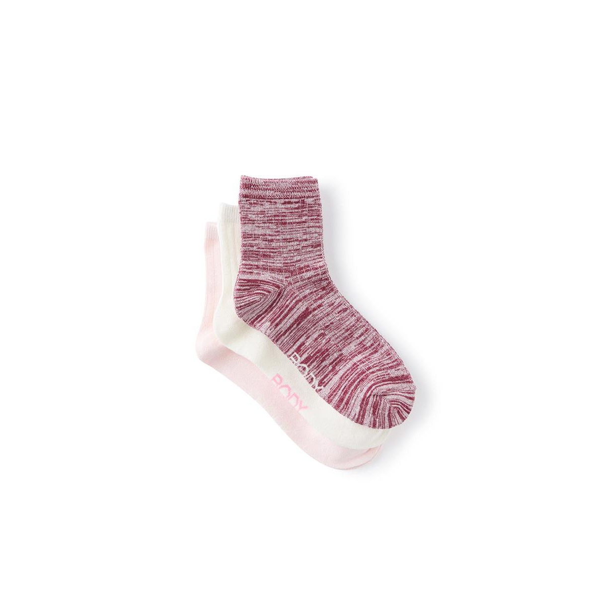 Women's Active Body Mid Crew Socks 3Pk - Greyscale
