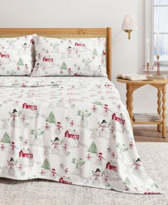 Ultra-Soft Turkish Cotton Flannel Holiday Print Sheet Set