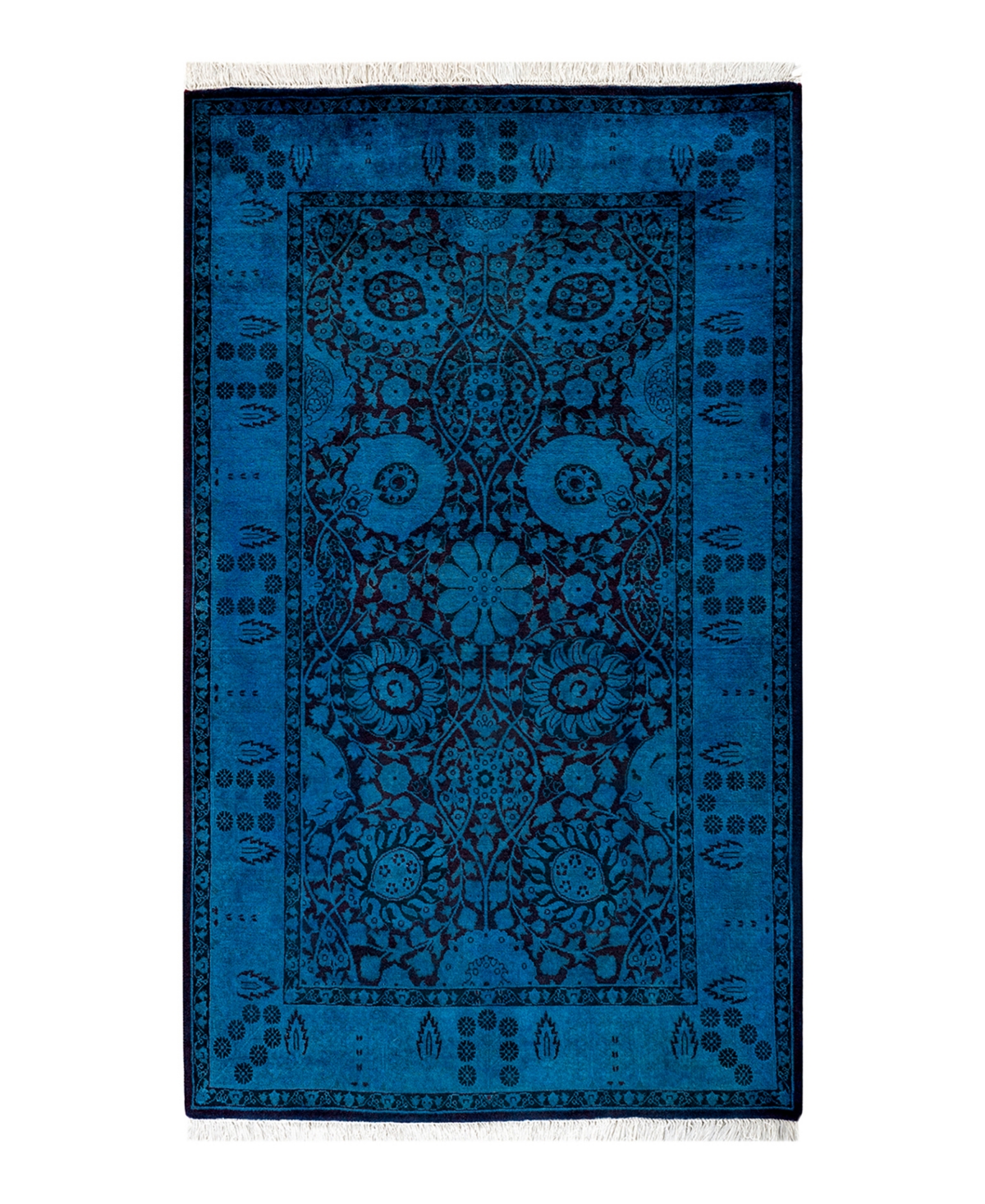 Adorn Hand Woven Rugs Fine Vibrance M1120 3'2''x5'2'' Area Rug - Blue