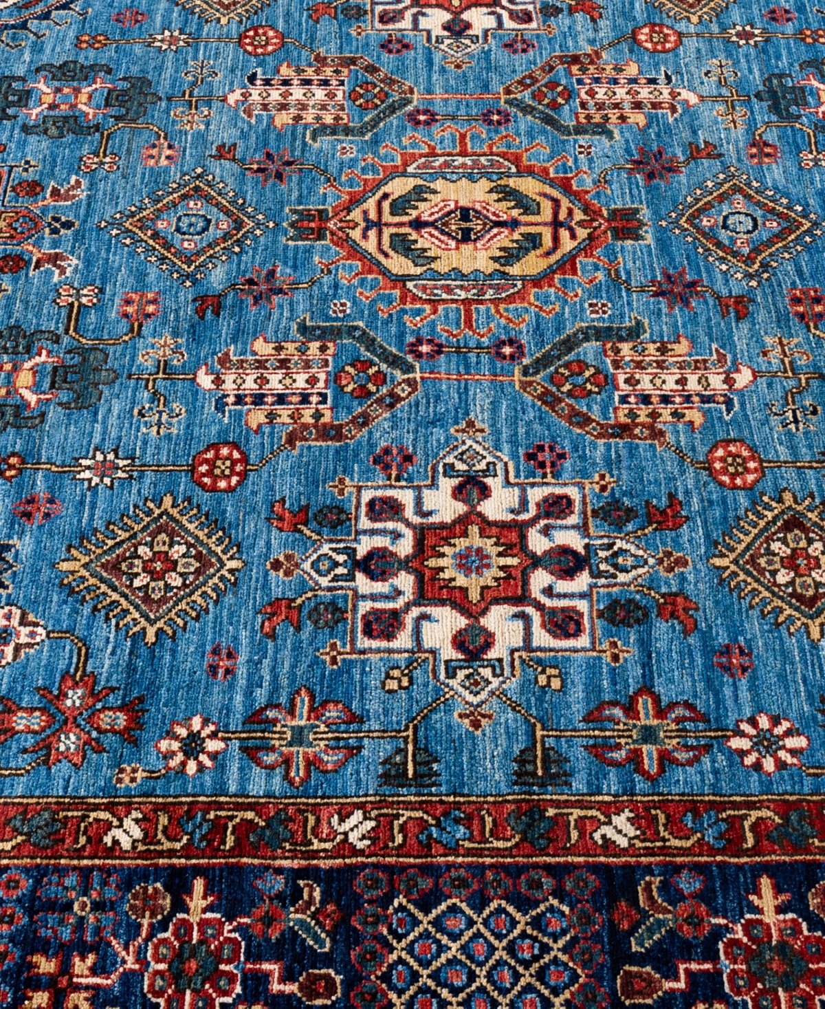 Adorn Hand Woven Rugs Serapi M1945 5'11''x8'10'' Area Rug In Light Blue