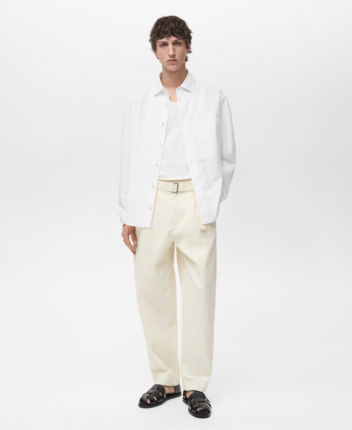 Mango Men's Regular-fit Cotton Pocket Shirt In White
