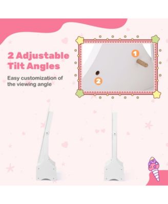 Kids Jewelry Armoire Cabinet with Storage and 2 Tilt Angles