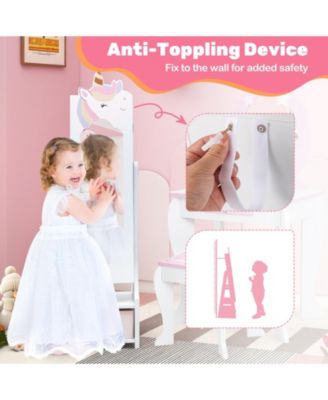 Kids Jewelry Armoire Cabinet with Storage and 2 Tilt Angles