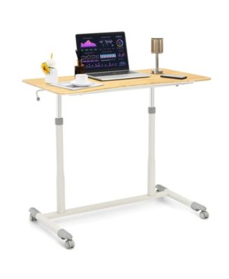 Height Adjustable Computer Desk Sit to Stand Rolling Notebook Table