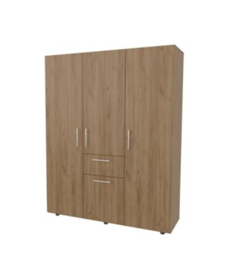 Alamo Lake Armoire Multi-storage with one Drawer, Natural Oak