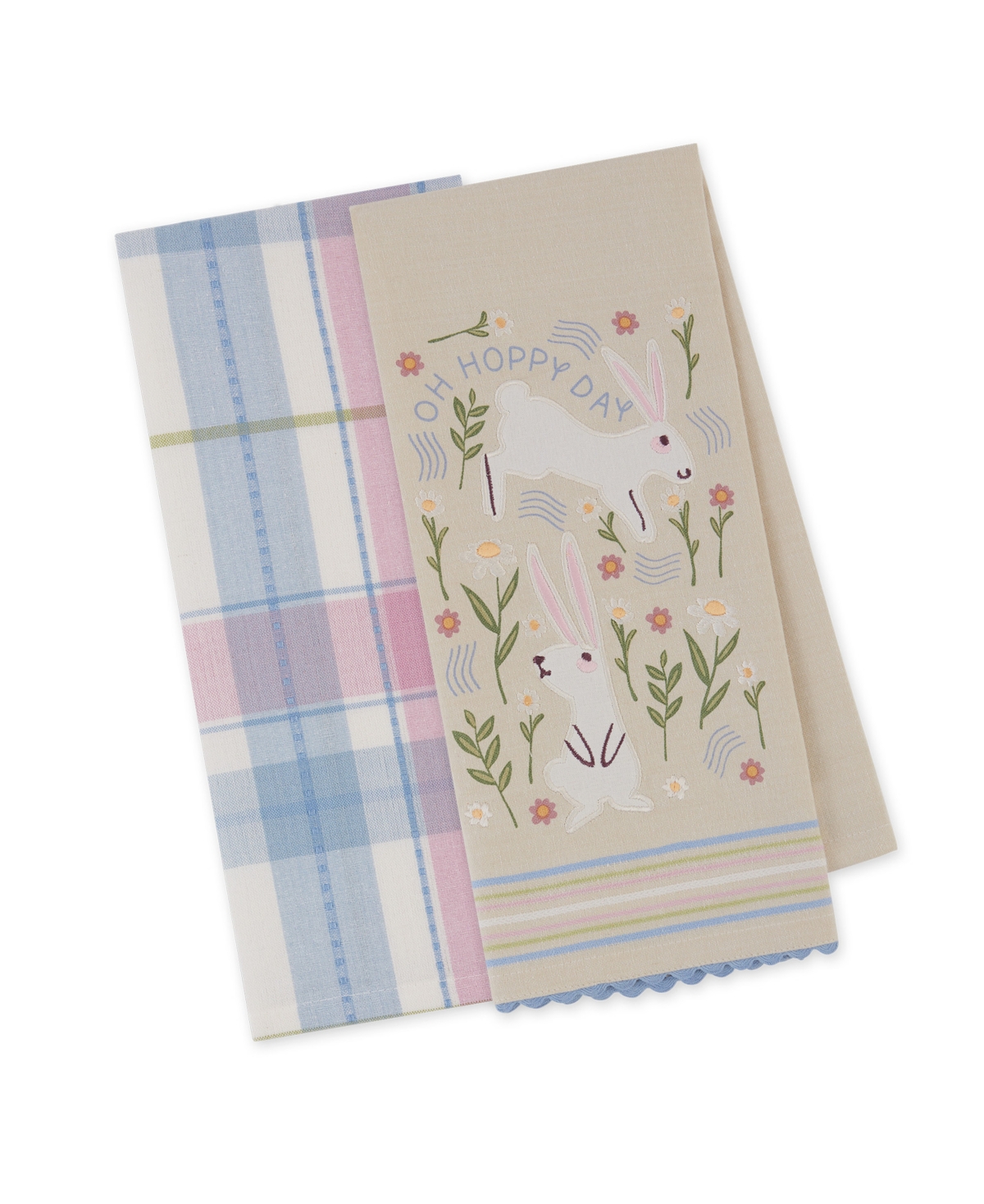 Oh Hoppy Day Cotton Dishtowels Set, 18"x28" - Multi