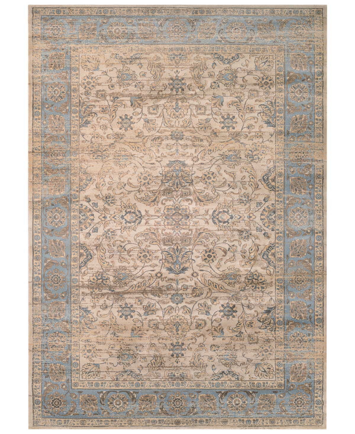 Closeout! Couristan Haraz HAR1143 7'10in x 11'2in Area Rug - Beige/Blue