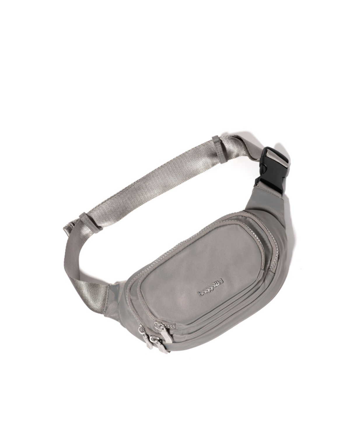 Baggallini On The Go Waist Pack Belt Bag In Steel Gray Twil