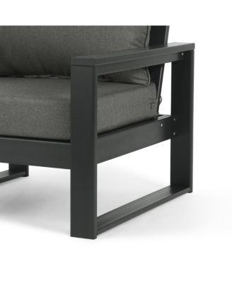 6-Piece Outdoor L-Shaped Patio Corner Sectional Sofa Conversation Set