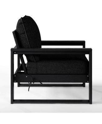 Outdoor Modern 3-Piece HDPE Patio Sofa Set with Side Table