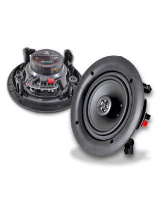 PDIC86 8" In-Wall/In-Ceiling 2-Way Stereo Speakers - Flush Mount, 250W, White, Pair