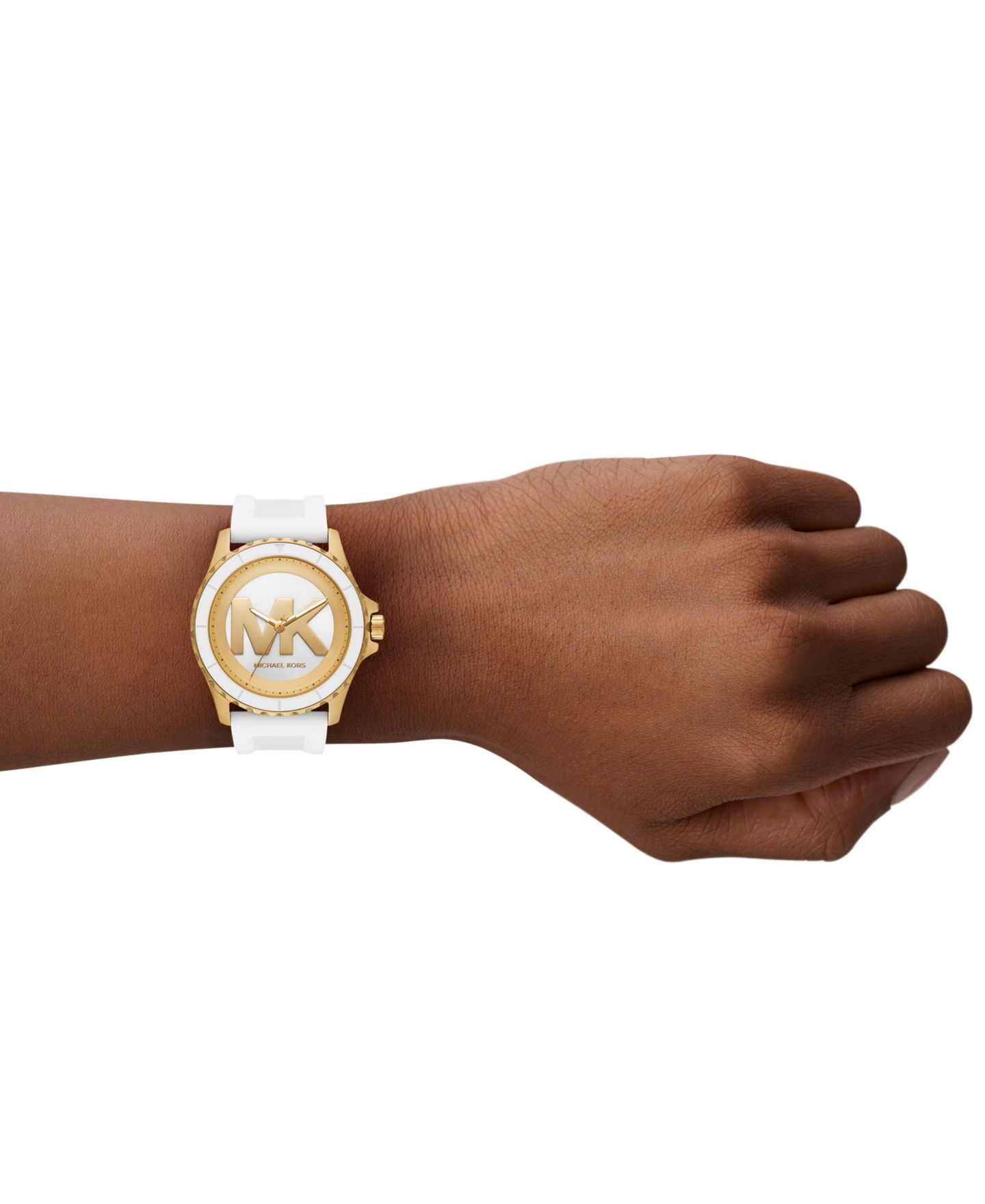 Женские часы Michael Kors Everest Three-Hand White Silicone Watch, 40mm — фото 4