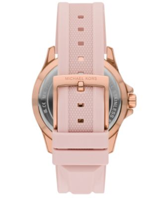 Women's Everest Three-Hand Blush Pink Silicone Watch, 40mm