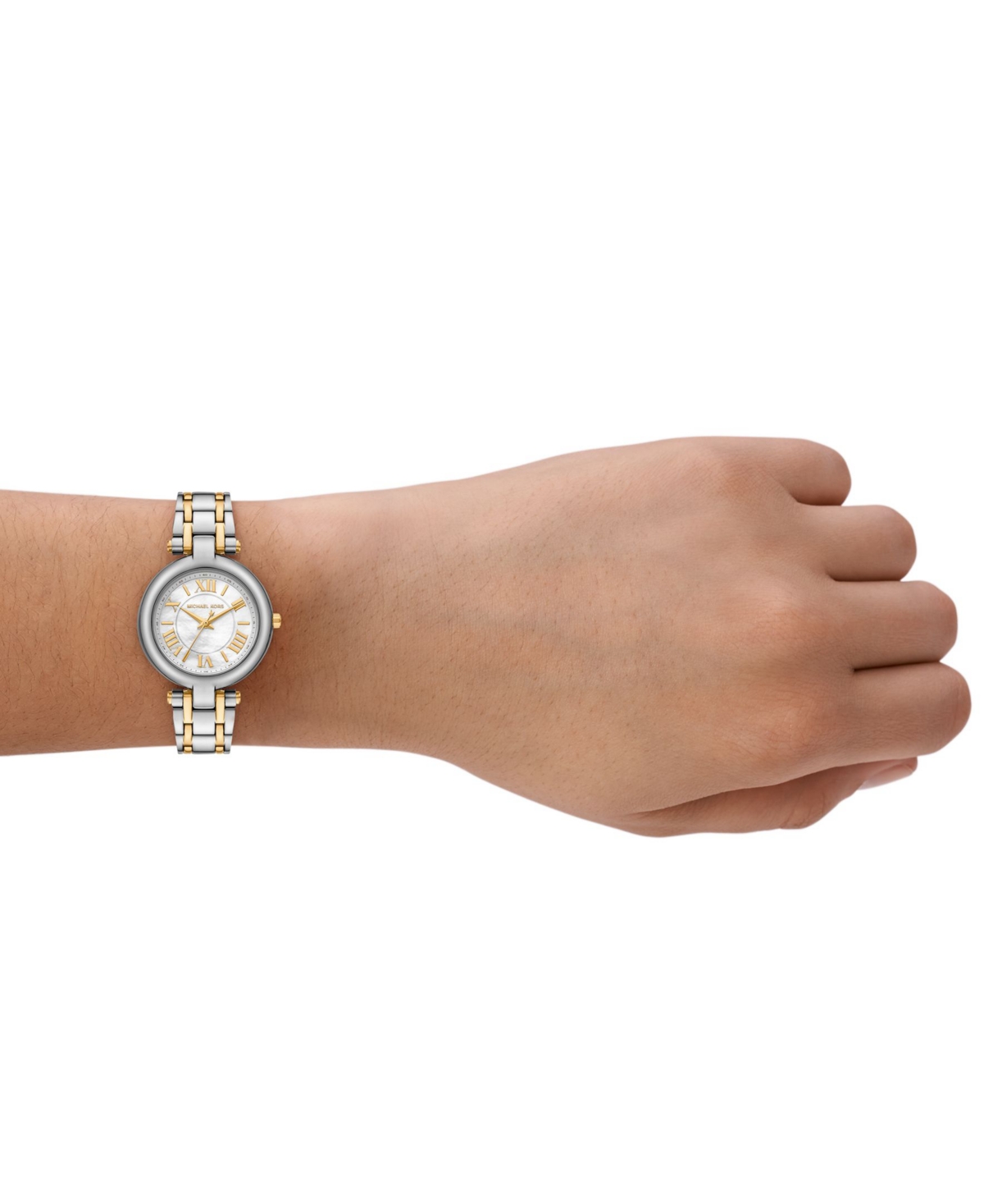 Michael Kors Women's Laney Three-hand Two-tone Stainless-steel Watch, 30mm In Two-tone