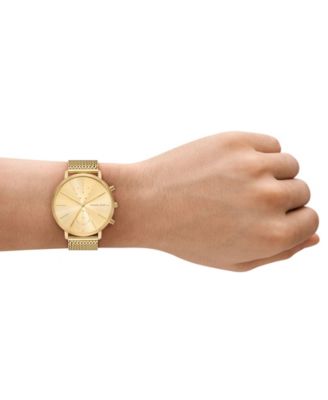 Men's Blake Multifunction Gold-Tone Mesh Watch, 42mm