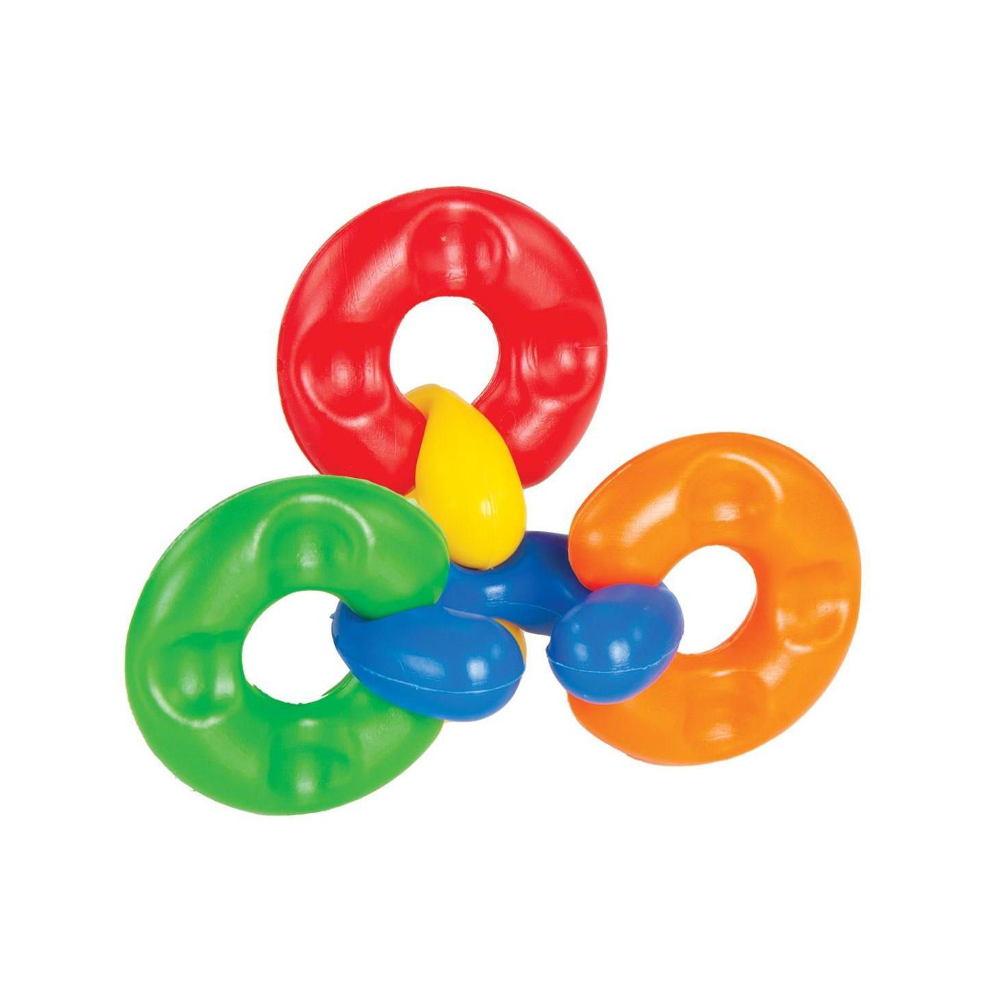 Детские конструкторы Joyn Toys Chunky Soft C Rings Building Set, 60 Pieces, Ages 12-24 Months, цвет: Assorted Pre-Pack — фото 2