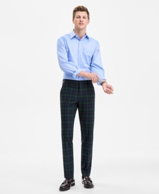 Tommy Hilfiger - Men's Tartan Modern-Fit Dress Pants