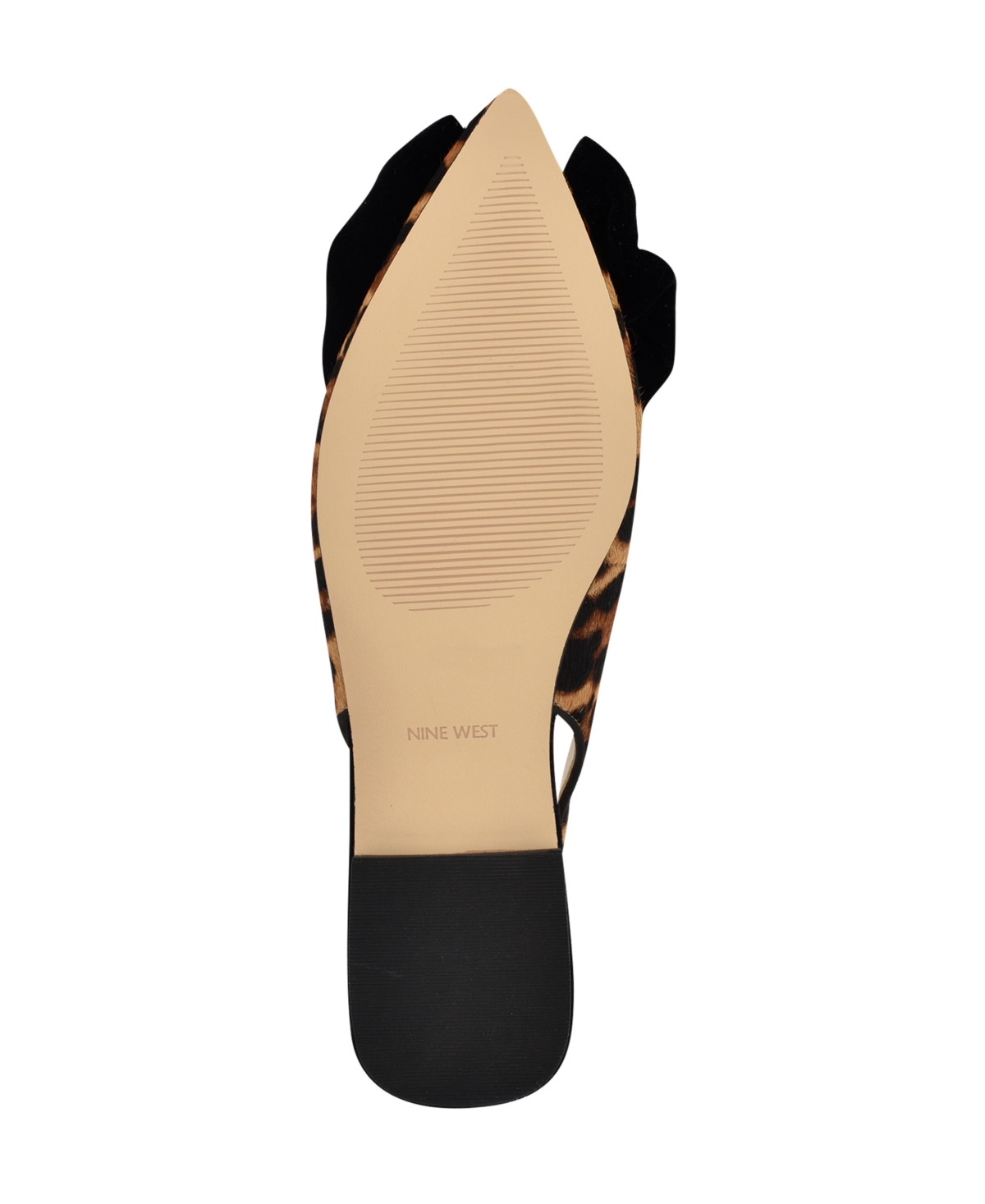 Shop Nine West Women's Junnie Bow Slingback Dress Flats In Leopard
