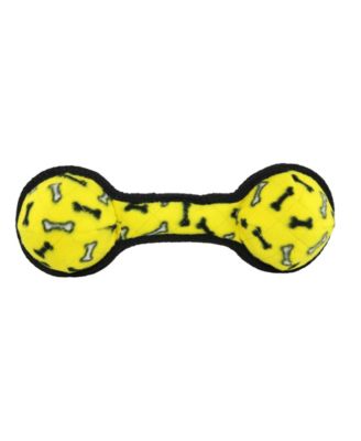 Ultimate 2 Ball Tug Yellow Bone, 2 Pack Durable Squeaky Dog Toy