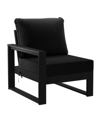 6-Piece Modern HDPE Outdoor Patio Furniture Sofa Conversation Set with Coffee Table