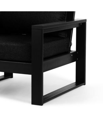 6-Piece Outdoor L-Shaped Patio Corner Sectional Sofa Conversation Set