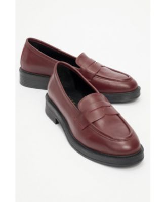 Forever & Always Women's Shoes Bree Platform Penny Leather Loafer