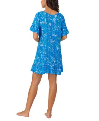 Women's Printed Short-Sleeve Sleep Tunic