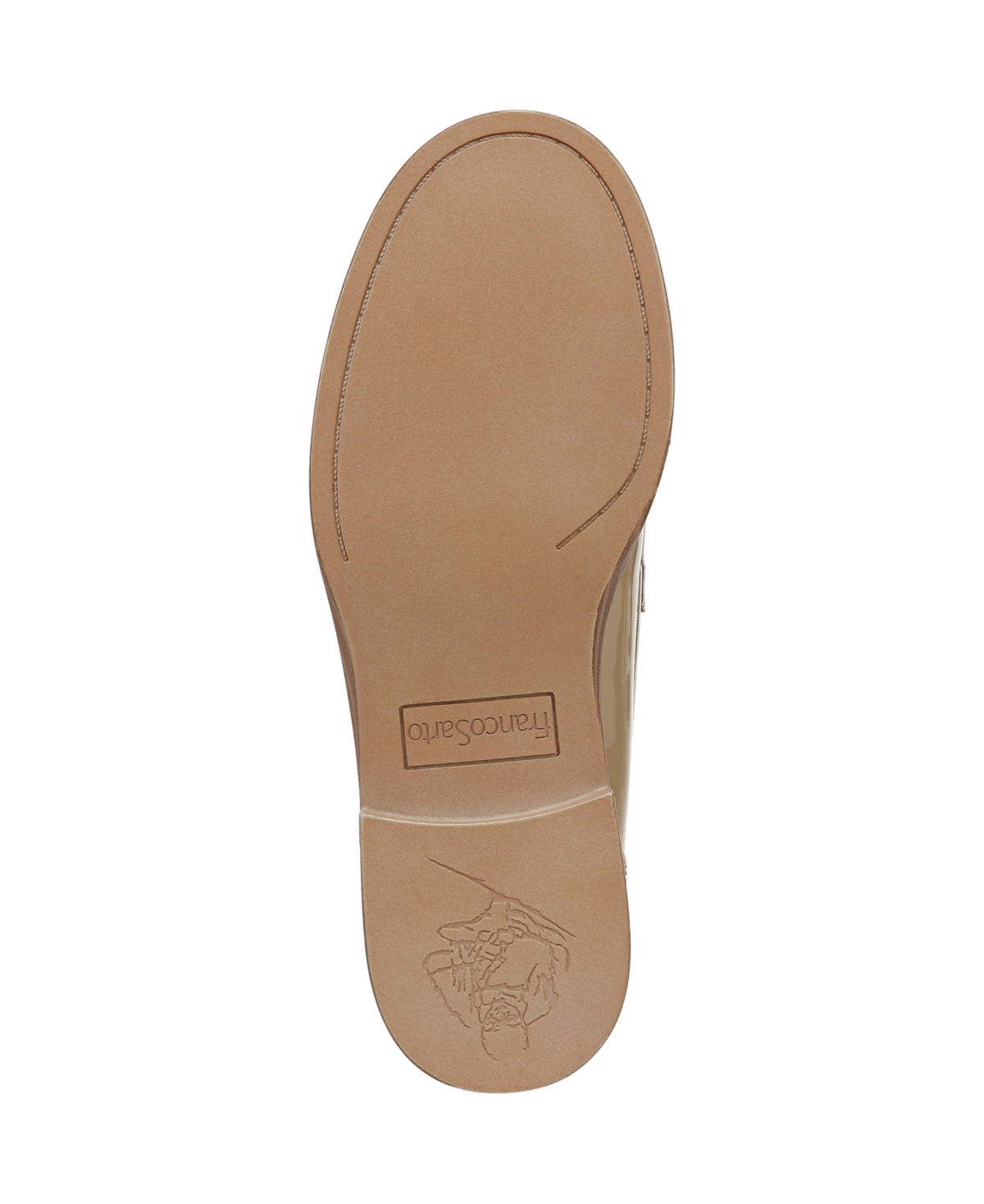 Franco Sarto Women's Lucia Round Toe Low Profile Tassel Loafers In Modern Taupe Patent Faux Leather
