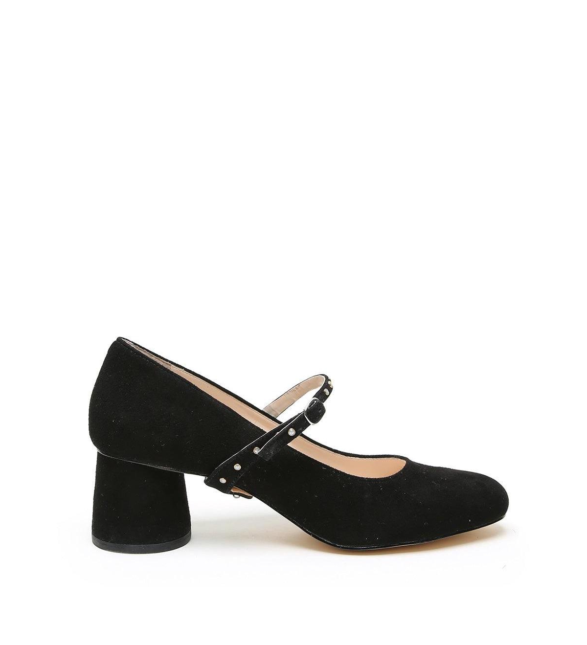 Women's Black Suede Twiggy Customizable Pumps - Black suede