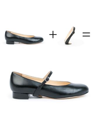 Women's Black Twiggy Customizable Ballet Flats