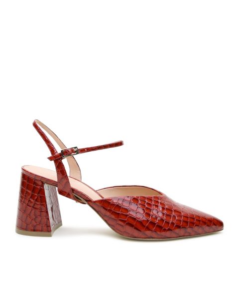 Женские сабо Alterre Clay Croc Amal Customizable V Mules, цвет: Глиняный