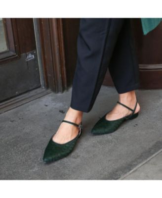 Women's Groovy Green Amal Customizable Point Slides