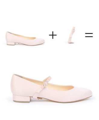 Women's Rose Satin Twiggy Customizable Ballet Flats