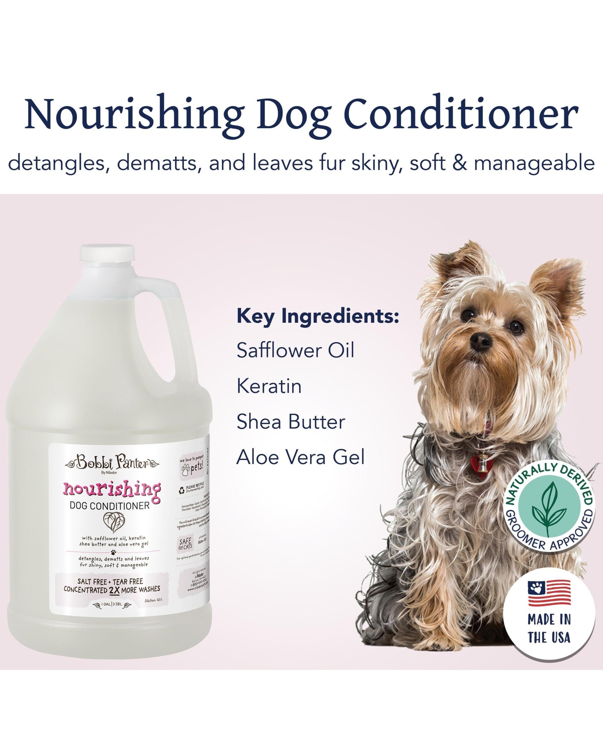 Bobbi Panter (Botanical) Nourishing Dog Conditioner Safflower Oil, Keratin, Shea Butter