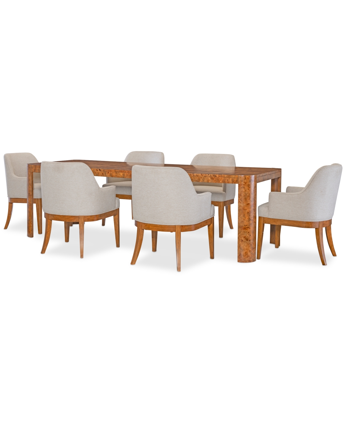 Macy's Prescott 7-pc. Dining Set (table & 6 Chairs), Created For  In Brown