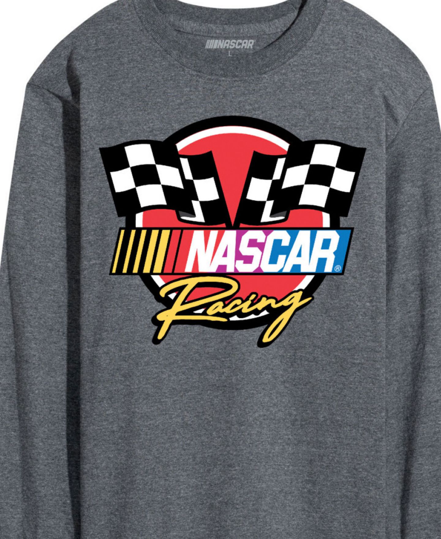Мужская футболка AIRWAVES NASCAR Racing Logo Long Sleeve, цвет: Серый — фото 3
