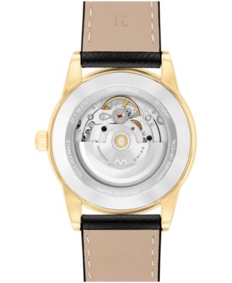 Men's Museum Classic Swiss Automatic Black Leather Watch, 40mm