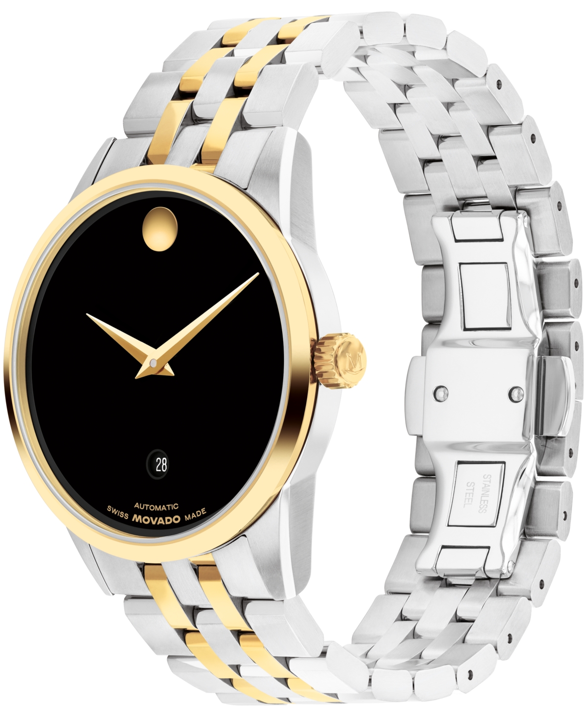 Movado Men's Museum Classic Swiss Automatic Stainless-steel Yellow Pvd Watch, 40mm In Two-tone