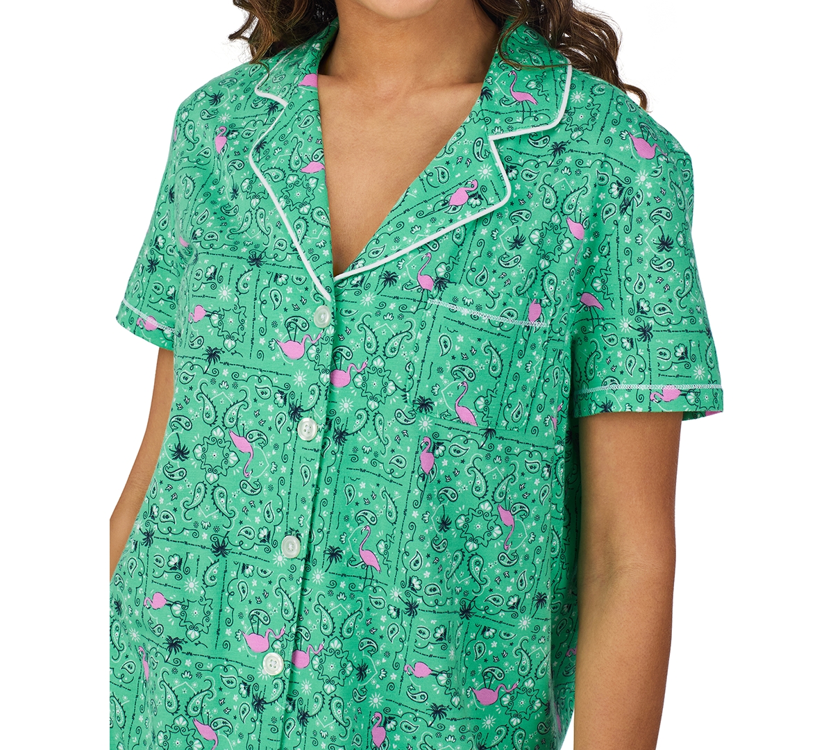 CUDDL DUDS WOMEN'S PRINTED SHORT-SLEEVE BOXER PAJAMA SET 