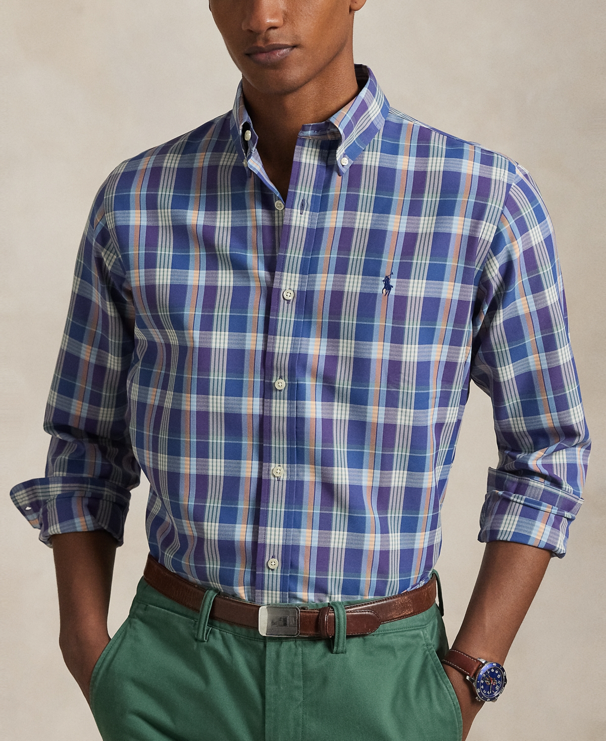 Polo Ralph Lauren Men's Classic-fit Performance Oxford Shirt In Multi